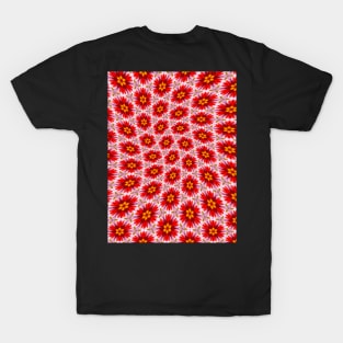 Red Floral Pattern T-Shirt